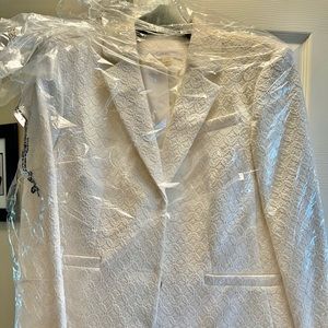 New Calvin Klein Suit Jacket White
